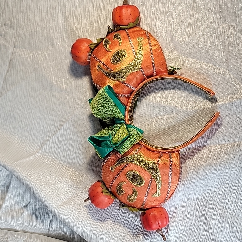 Pumpkin Harvest Mickey Themed Minnie Ears Headband